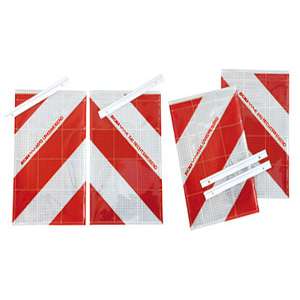 Warning Lift Flags For Hydraulic Tailgates with Aluminium Fixing Support